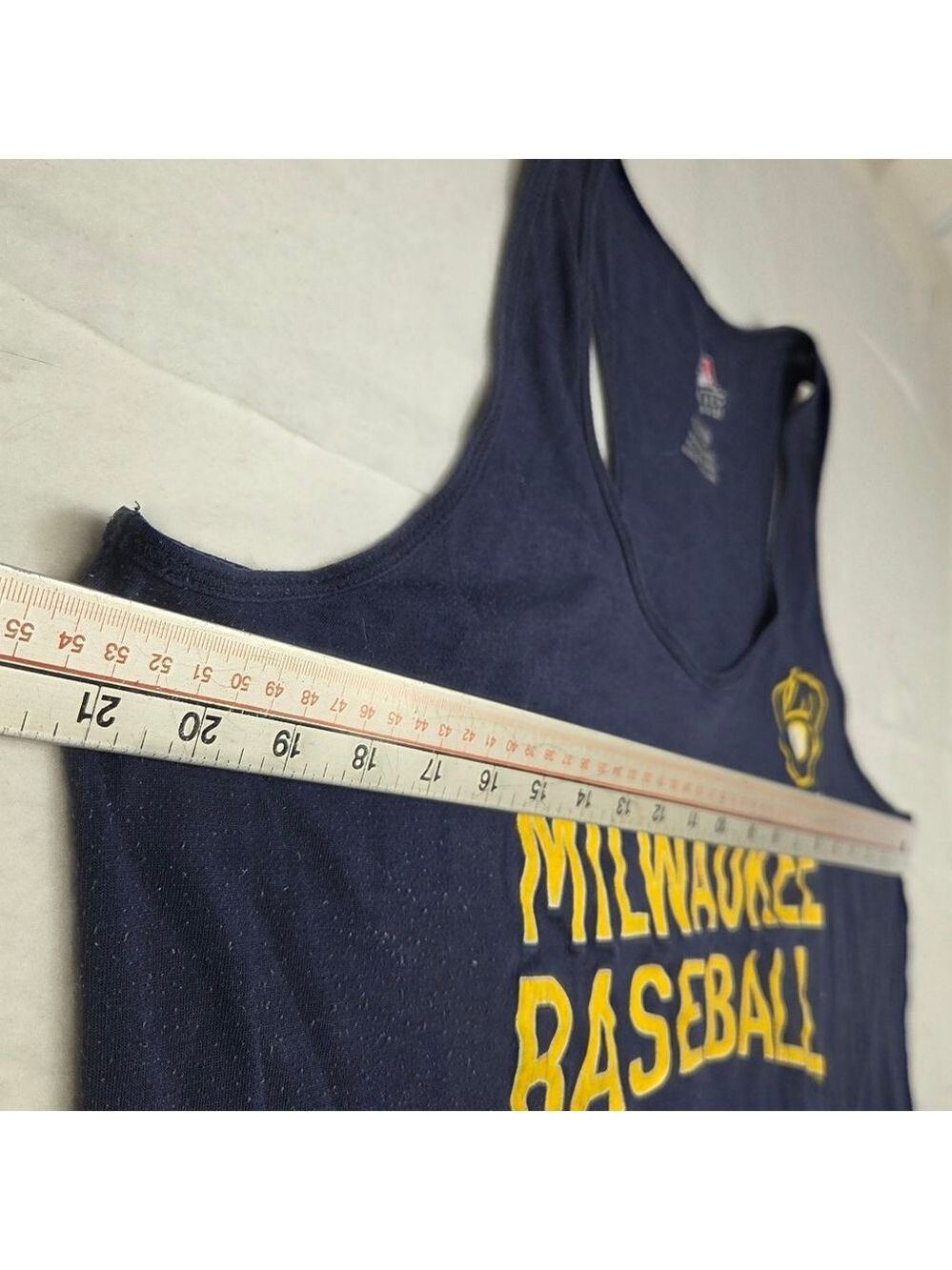 Women's MLB Navy Blue Milwaukee Baseball Tank Top XL - Picture 10 of 10
